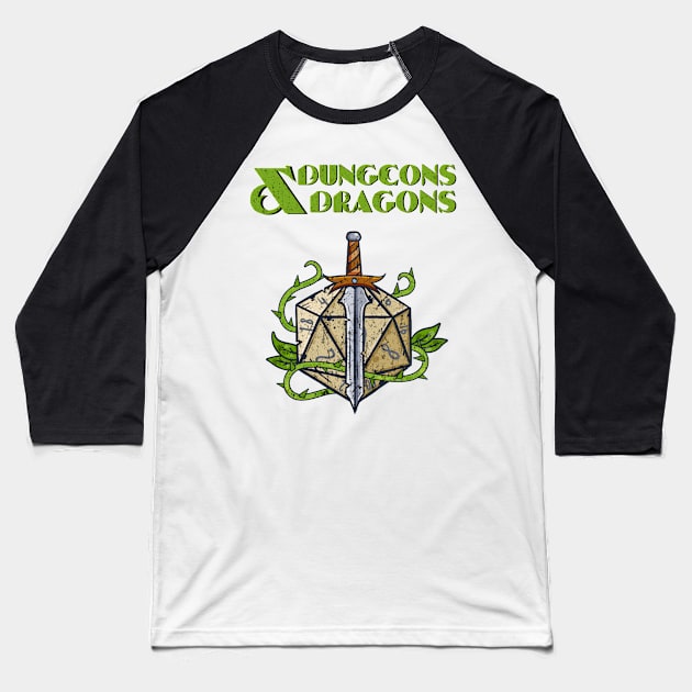 Dungeons & Dragons 1974 classic Baseball T-Shirt by Draw One Last Breath Horror 